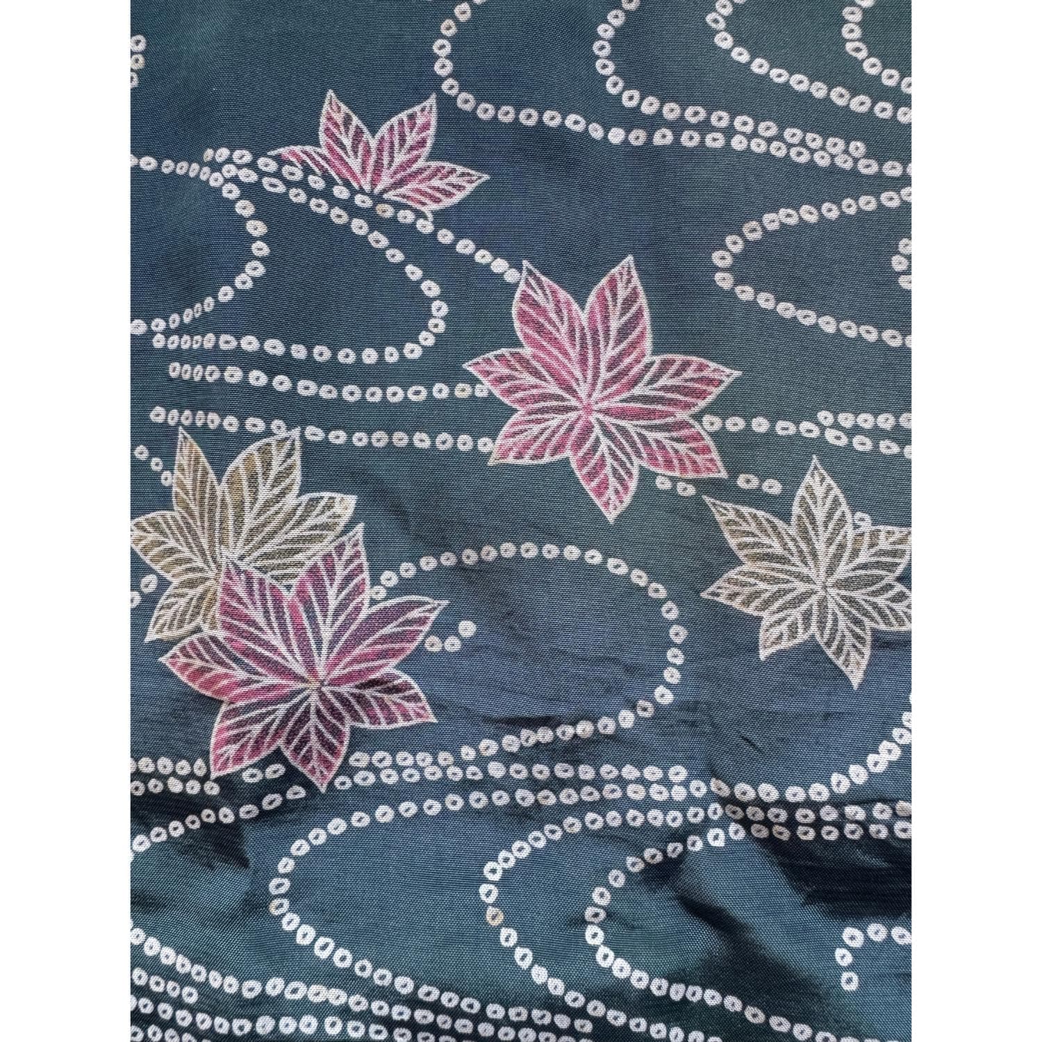 Japanese Furoshiki Wrapping Cloth Green Maple Leaves Fujimiyabi