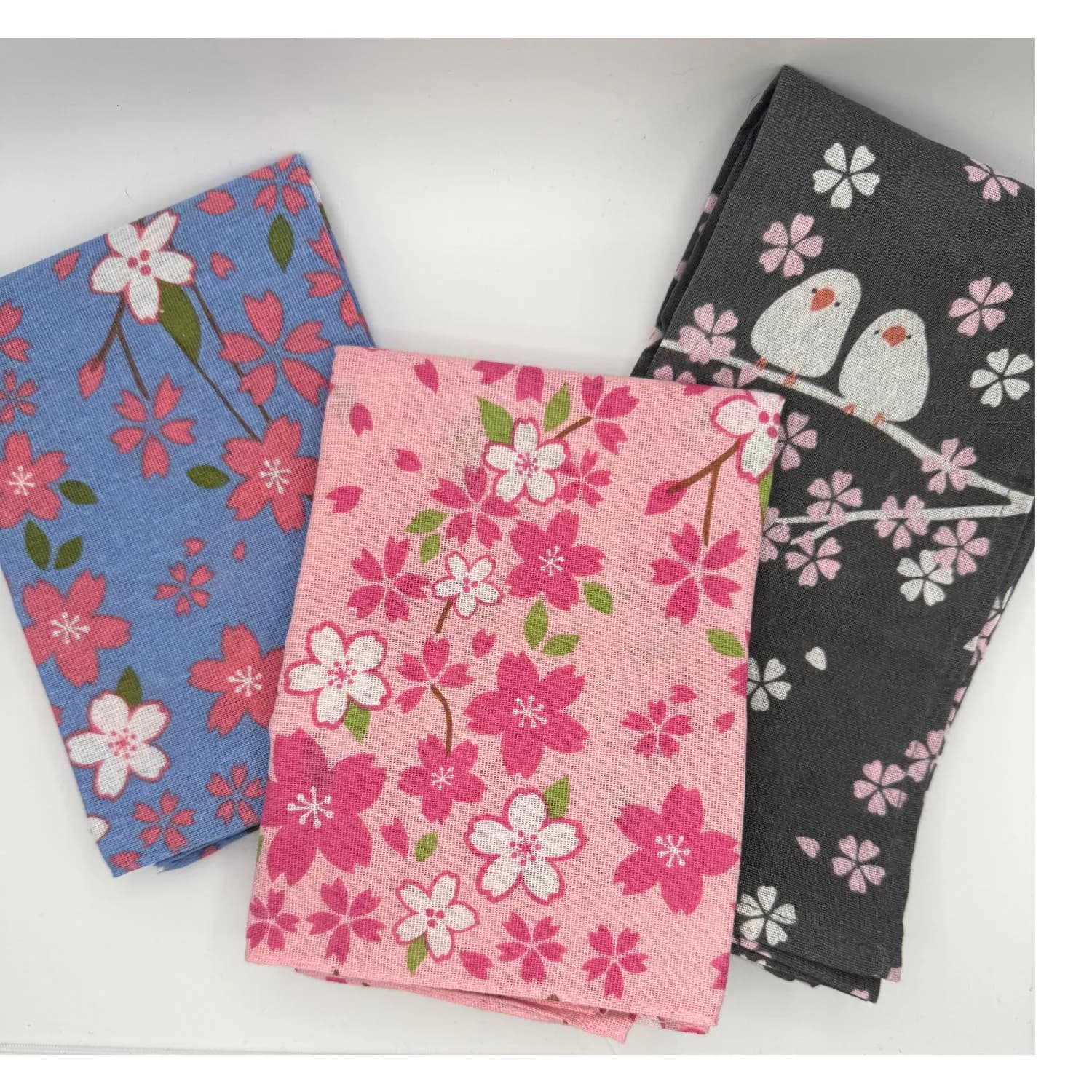 Japanese Tenugui Kawaii Sakura Cherry Blossoms Cotton Hand Towel New